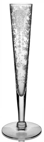 Rose Point Clear 10" Footed Bud Vase