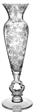 Rose Point Clear 9" Footed Vase