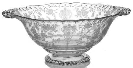 Rose Point Clear Footed Mayonnaise Bowl (Shape 3500)