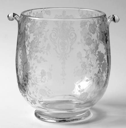 Rose Point Clear #1705 Ice Bucket No Handle Or Tongs