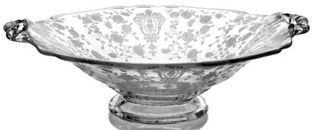 Rose Point Clear 2'' Low Footed Handled Comport