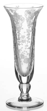 Rose Point Clear 5" Footed Vase