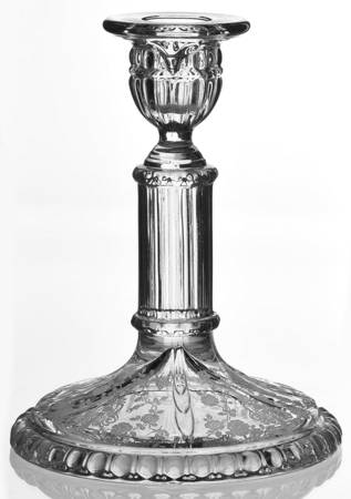 Rose Point Clear 6" Candlestick (Shape 3500)