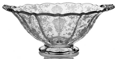 Rose Point Clear 8" Handled Bon Bon