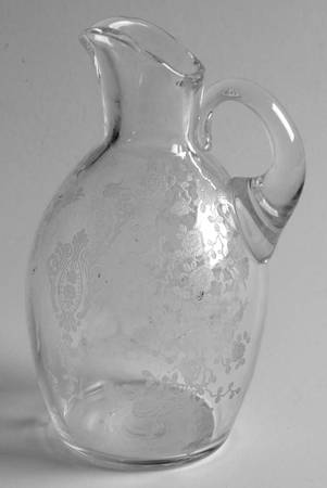 Rose Point Clear Vinegar Cruet No Sterling Stopper