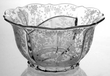 Rose Point Clear Divided Mayonnaise Bowl Only