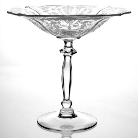Rose Point Clear 3400 7" Height X 7" Width Tall Comport