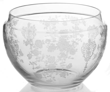 Rose Point Clear Apple Candy Box No Lid