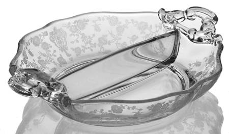 Rose Point Clear 8" Round 2 Part Relish