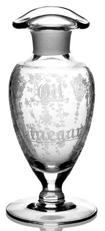 Rose Point Clear Salad Dress Bottle No Lid