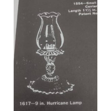 Rose Point Clear Martha Hurricane w/Crimped Globe