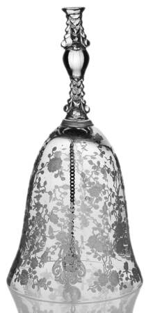 Rose Point Clear Bell Made From Goblet