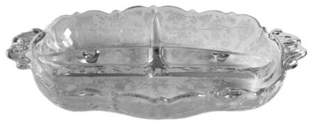 Rose Point Clear #3500 86 3 Part Celery/Relish