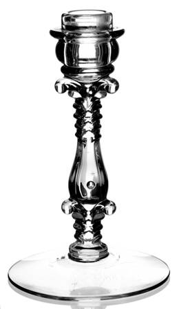 Rose Point Clear 7" Single Light Candlestick