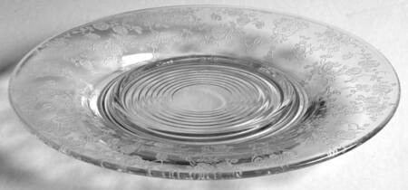 Rose Point Clear Twin Underplate for Salad Dressing Set
