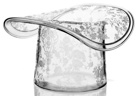 Rose Point Clear 8" Topper (Top Hat)