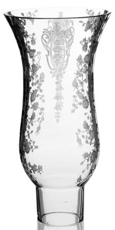 Rose Point Clear Globe for Hurricane Lamp
