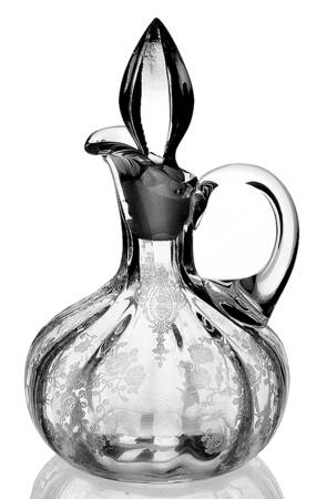 Rose Point Clear Oil Cruet & Stopper