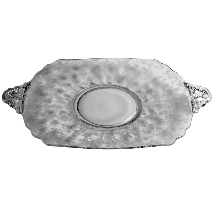 Rose Point Clear 16" Handled Plate (Shape 3400)