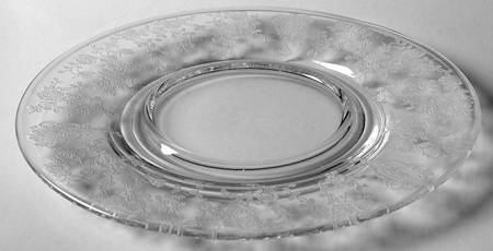 Rose Point Clear Twin Underplate for Salad Dressing Set