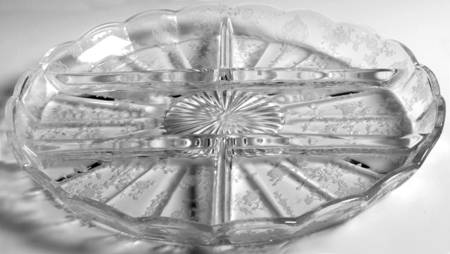 Rose Point Clear 10" Round 5 Part Relis