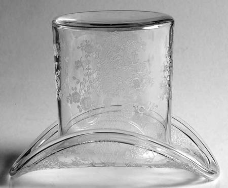 Rose Point Clear 6" Topper (Top Hat)