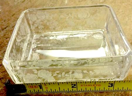 Rose Point Clear Cigarette Box No Lid