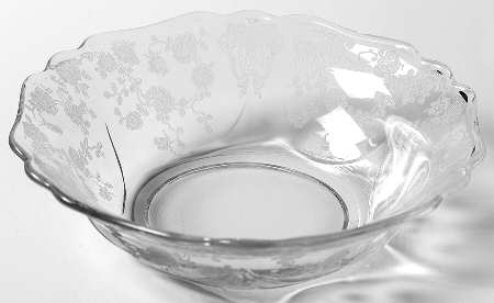 Rose Point Clear 5" Fruit Bowl (Shape 3400)