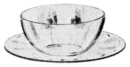Rose Point Clear Finger Bowl with Underplate