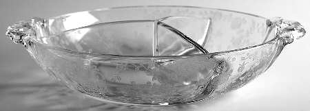 Rose Point Clear 9" 3 Part Round Relish