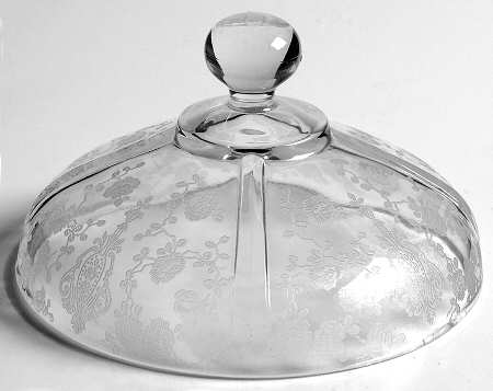Rose Point Clear Lid w/Round Knob for 3400 Round Butter