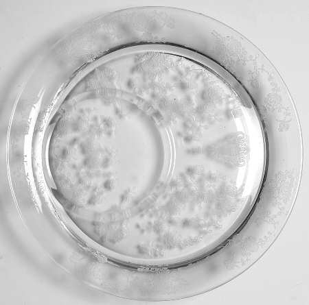 Rose Point Clear Canape Set, Tray Only