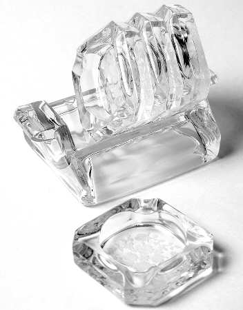 Rose Point Clear (5 Piece) Ashtray Set