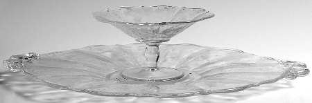 Rose Point Clear Cheese & Cracker Set