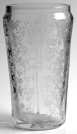 Rose Point Clear Cocktail Shaker No Metal Lid