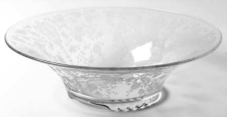 Rose Point Clear 10" Round Flared Bowl