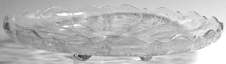 Rose Point Clear Footed Torte Plate