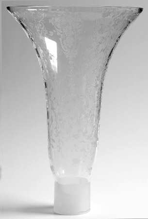 Rose Point Clear Hurricane Globe Only Used with Hurricane 18"