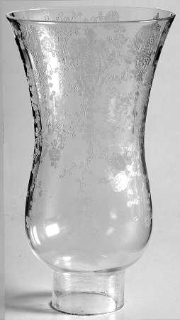 Rose Point Clear Hurricane Globe No Sterling Ferrule