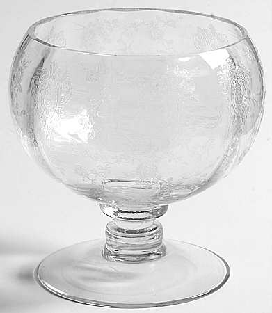 Rose Point Clear Mayonnaise Bowl and Ladle Bowl Only