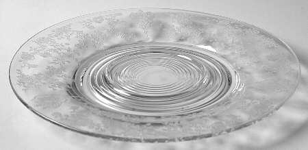 Rose Point Clear Twin Underplate for Salad Dressing Set