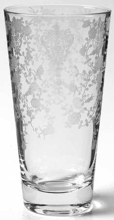 Rose Point Clear 13 Oz Flat Sham Tumbler