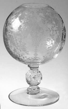 Rose Point Clear Ivy Ball Vase