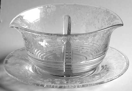 Rose Point Clear (2 Piece) Twin Salad Dressing Set
