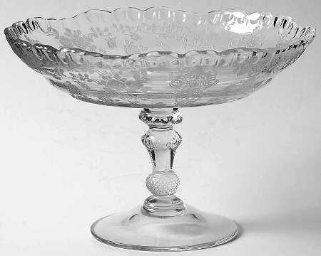 Rose Point Clear Cheese Stand (Shape 3500)