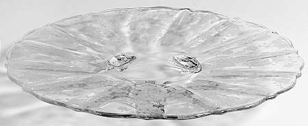 Rose Point Clear 11" 3-Toed Plate