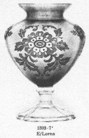 Rose Point Clear 7" Footed Globe Vase
