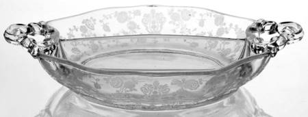 Rose Point Clear (Stem 3500, Gold Trim, Etched) 3400/88 2 Part Handled Relish