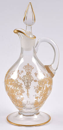Rose Point Clear (Stem 3500, Gold Encrusted) 3400/161 6 Oz Oil with Stopper