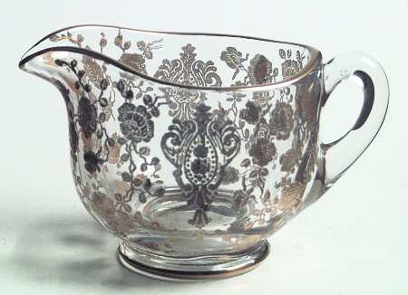 Rose Point Clear (Stem 3500, Gold Encrusted) Mini Creamer